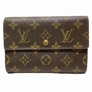 Pre-owned Louis Vuitton Canvas Small Leather Goods Monogram Tri Fold Wallet