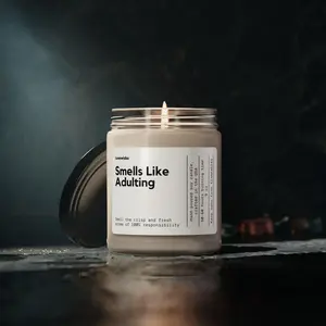 Funny Adulting Candle Gift for Millennials New Job Gift Funny Candle for Grown-Ups Humorous Soy Candle for Her 9oz Candle Adult Life Gift