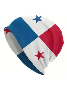 Unisex Panama Flag Beanie Hat, Lightweight Panamanian Patriot Skull Cap, National Pride Souvenir