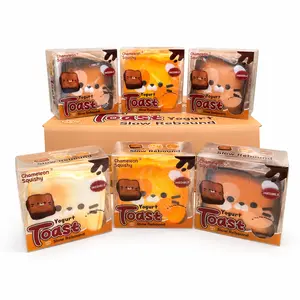 Cat Toast Squishy Slow Rising Kawaii Stress Relief Toy Soft Scented Bread Squishy