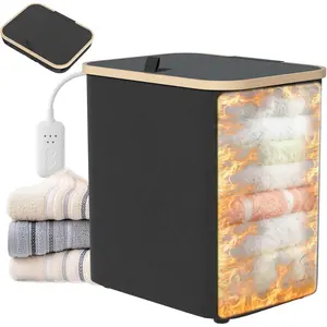 Towel Warmer for Bathroom,35L Foldable Towel Warmer Quick Heat Warming Tub Heating Detachable Bucket with Auto Shut Off, Electric Hot Towel for ,Blanket,,Bathrobe Towels