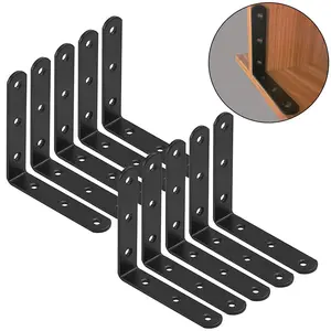 L-Shaped Corner Support Bracket, 90 Degree Angle Connector for Wood, Shelves, Furniture, Straight Angle Stand