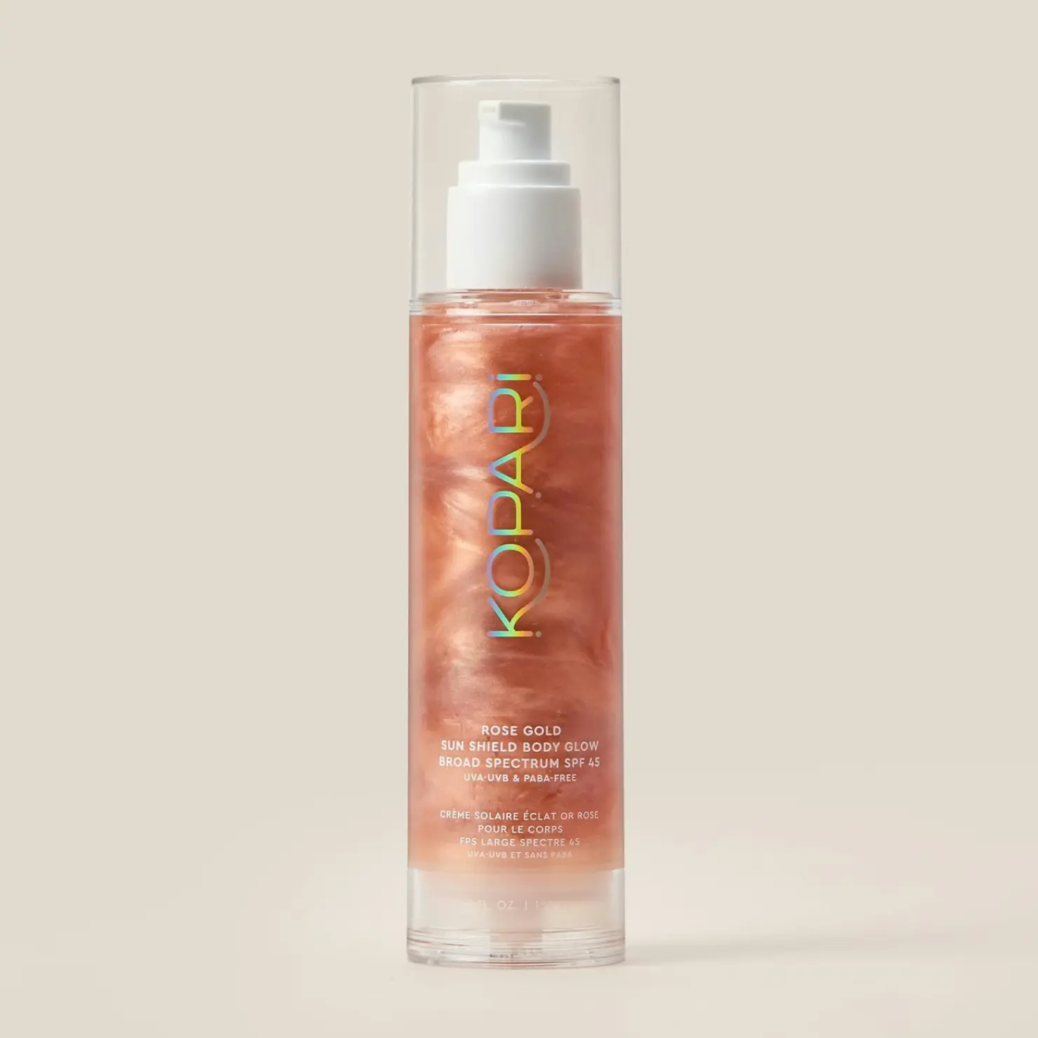 Kopari Rose Gold Sun Shield Body Glow SPF 45 – Lightweight Gel Sunscreen for Glowing Skin Kopari Rose Gold Sun Shield Body Glow SPF 45 – Lightweight Gel Sunscreen for Glowing Skin
