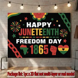 Two-Dimensional Flat Banner, June Independence Day Celebration, Event Wedding Party Decor, Indoor Outdoor Use, Perfect Gift for Party Planners