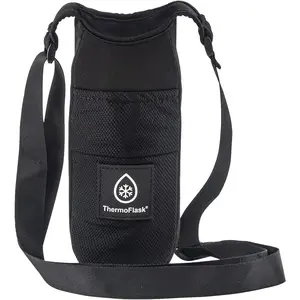 Thermoflask Packable Bottle Sling, Hands-Free Water Bottle Carrier with Strap for Travel or Gym, Fits 24 Oz Bottles Thermoflask