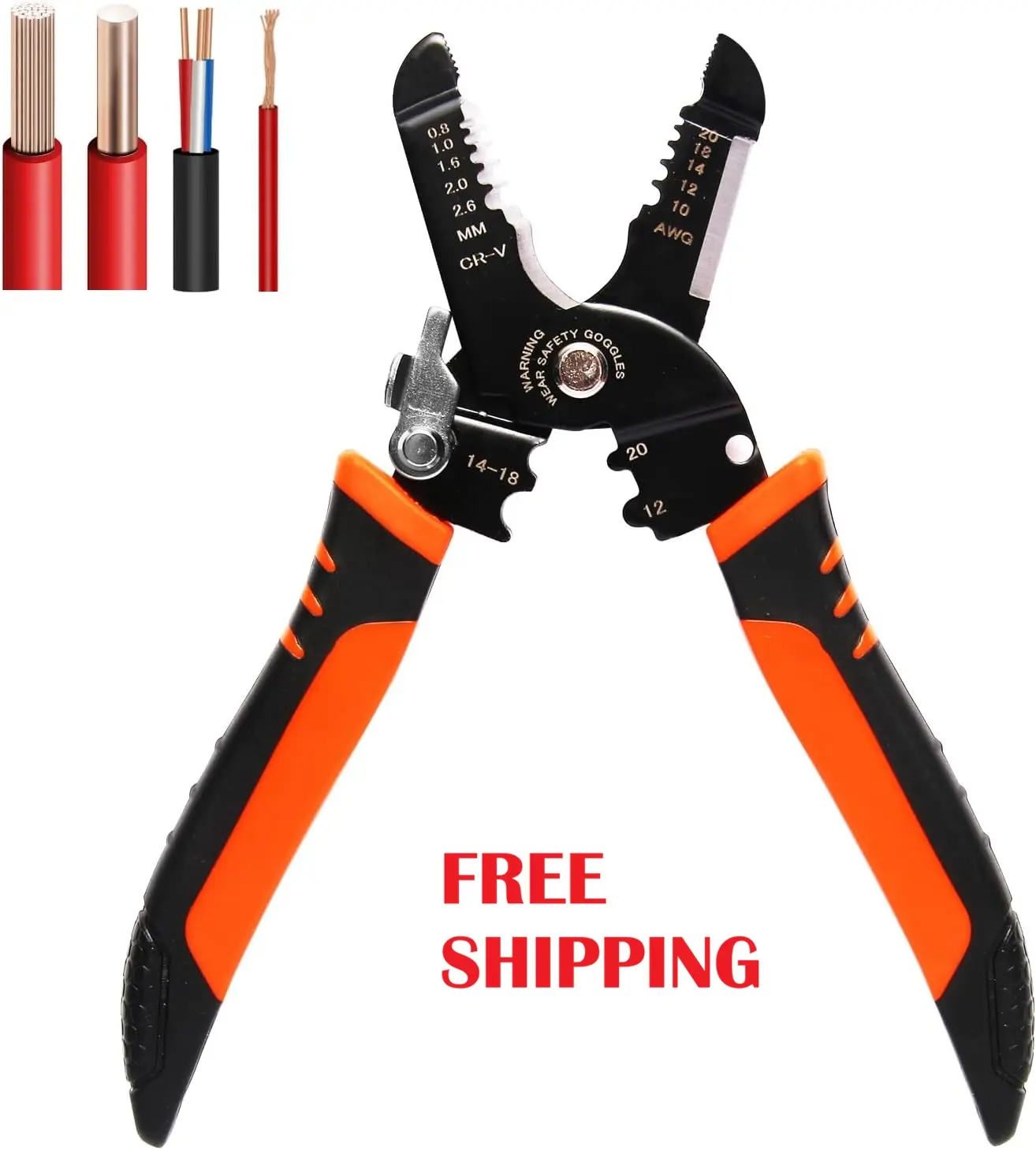 Wire Stripper, 3-rd Generation Wire Strippers or Crimping Tool, 5-IN-1 Wire Crimper or Cutter, 10-20 AWG Electric Wire, Multi-Function Hand Tools