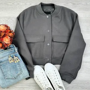 Laura Cropped Utility Jacket for Women with Front Pockets