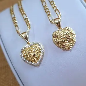 nugget Gold-plated necklace earrings