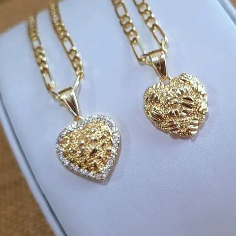 nugget Gold-plated necklace earrings
