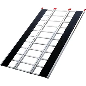 Spring new arrivals Snowmobile Loading Ramp 85" x 54" Aluminum Foldable Ramps, 1500 LBS Capacity Loading Ramps for Motorcycle/Dirt Bike/Trailer/ATV/UTV/Garden Tractor/Lawn Mower
