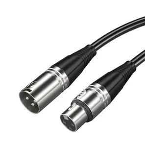 3 Pin XLR Male to Female Microphone Cable XLR Audio Cable Guitar Mixer Speaker Patch Panel 1.5Meter
