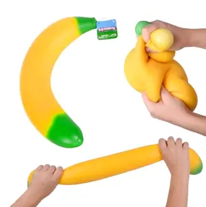 Toymendous Jumbo Squishy Squeezt Banana, Soft Sensory Stress Toy
