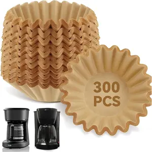 5 Cup Coffee Filter Compatible with Mr Coffee Maker, 300 count Disposable Unbleached Basket Filter Paper for Black and Decker