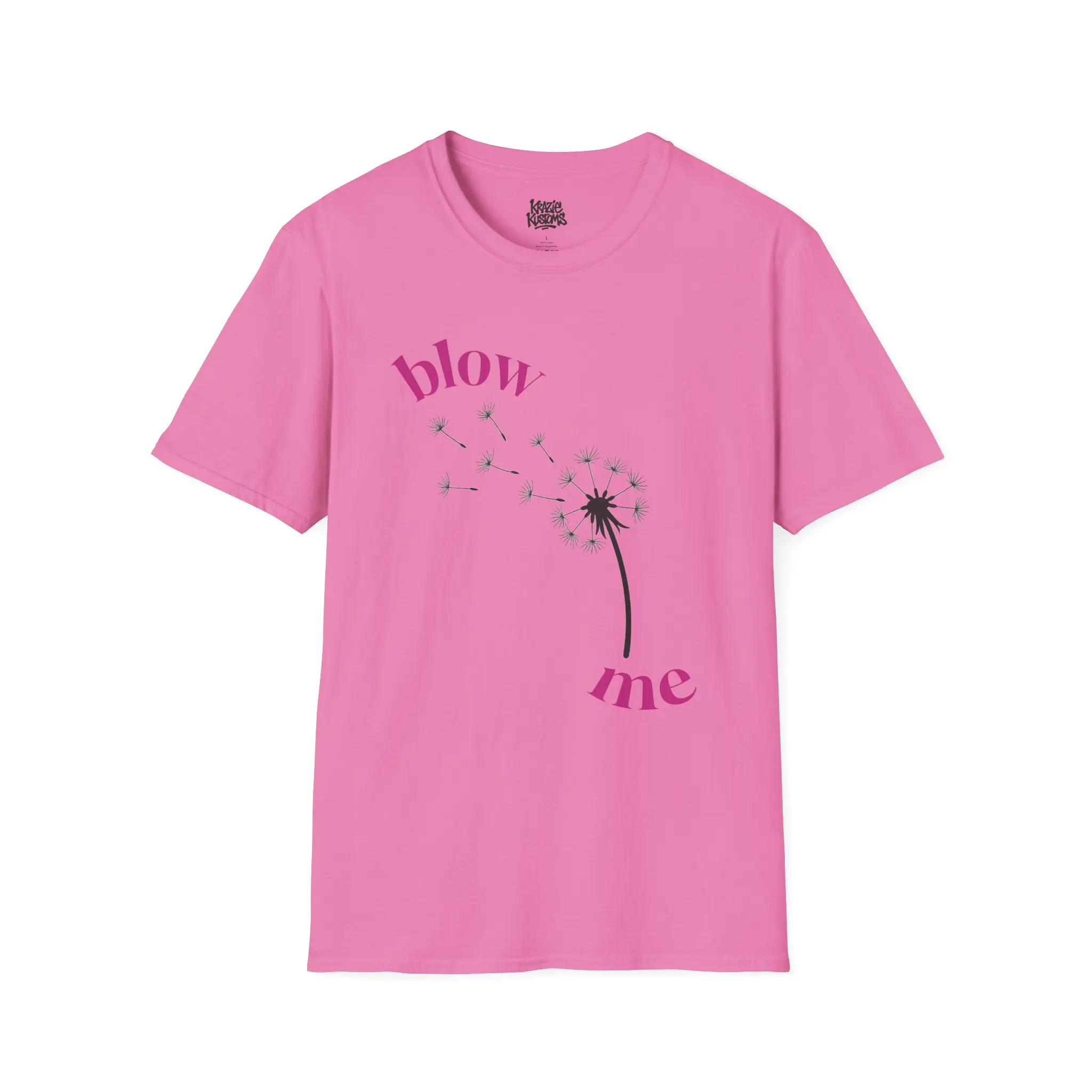 Dandelion Dreams blow me Unisex Softstyle T-Shirt, Nature Lover Shirt, Eco-Friendly Apparel, Spring Gift, Inspirational T-Shirt