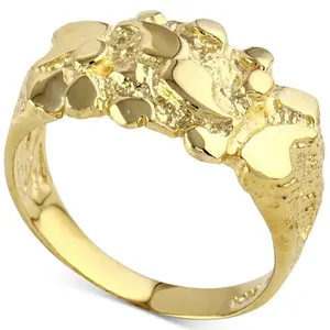 Unisex Gold Nugget Ring - Classic and Stylish non tarnish