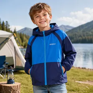 MGEOY Kids Rain Jackets Waterproof with Hood Lightweight Rain Coats for Girls Boys Rainwear Kids Raincoat