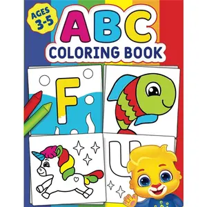 ABC Soft Cover Toddlers' Activity Book (Ages 3-5) - 100+ Pages of Animals, Birds, Vehicles, Fruits, Toys, Alphabet Fun & Lucas Friends, Preschool Coloring Book