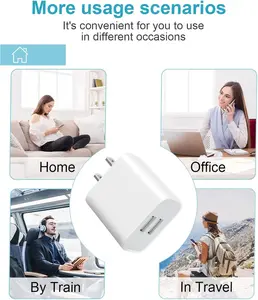 USB Wall Charger,4 Pack Dual Port Plug Adapter for Wall Outlet Charging Block, USB Power Adapter for iPhone 14/13/12/11 Pro/Pro Max, XS/XR/X,Galaxy, Pixel, Moto and Android Phones (White)