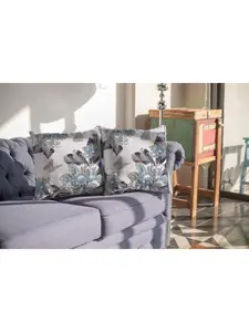 HomeRoots 413254 20 in. Butterfly Suede Throw Pillow, Gray & White