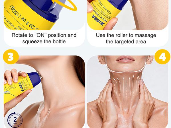 Z:SEA Neck Firming Cream, Tighten and Lift Neck Cream for Crepey Skin, Skin Moisturizer, Deep Moisturizing, Cruelty free Neck Care Body Care Tightening