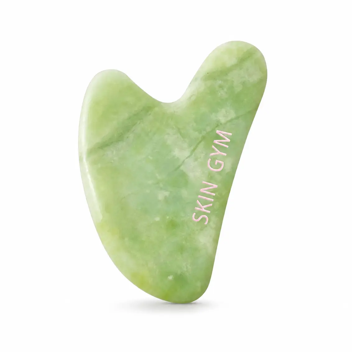 Skin Gym Jade Sculpty Heart Gua Sha Tool Facial Massage & Skincare Support | Cooling Touch & Smooth Gliding Design