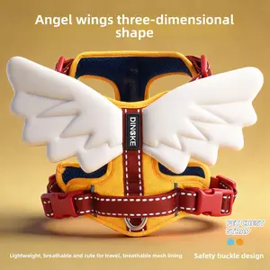 3D Angel Wings Dog Vest Harness with Walking Leash for Large, Medium, Small Pets