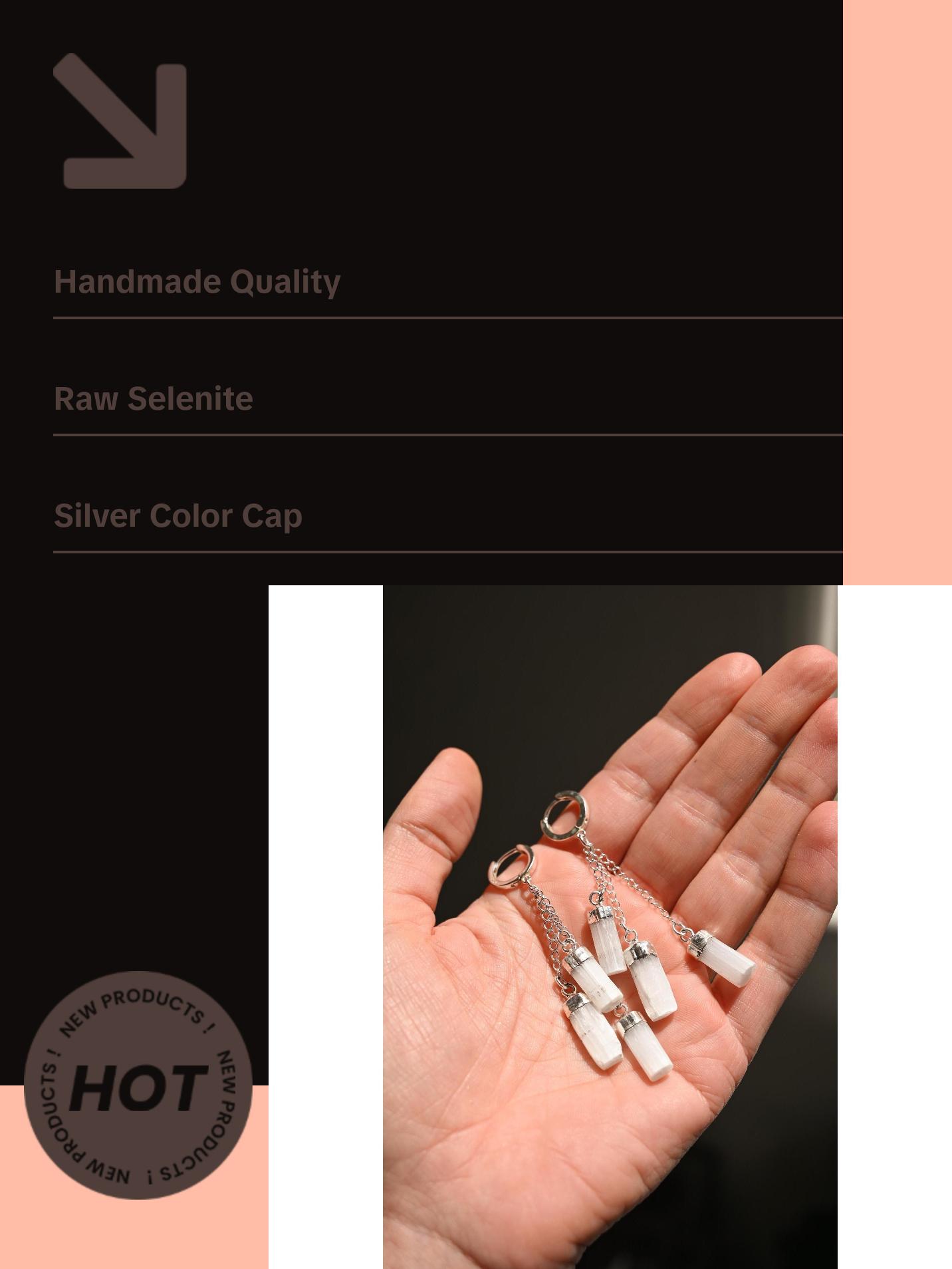 Spiritual Gangster Selenite Earrings