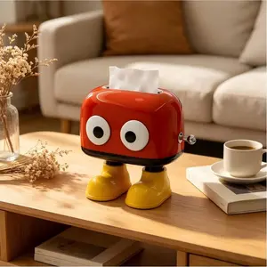 Creative Cute Paper Towel Holder, Office High-Profile Tissue Box, Durable Abs Material, Desktop Dispenser, Bathroom Decor, Bedroom Accessory