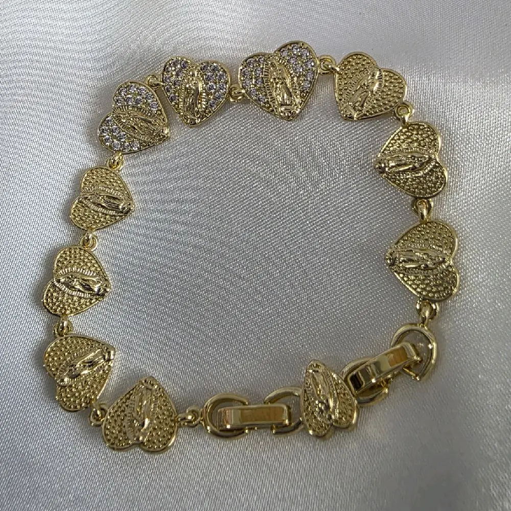virgen de Guadalupe heart bracelet