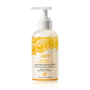 HKY Vitamin C Peeling Gel 300ML | Gentle Exfoliator for Face & Body, Salicylic Acid, Niacinamide, Radiant-Looking Skin Exfoliant Sensitive