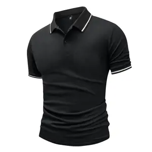 Men's Summer Lightweight Short Sleeve Buttoned Polo Shirt Fashion Casual Sports Travel Business Work Golf Fishing Camping Gift for Boyfriend or Husband Holiday Wear Trendy Men's Clothing