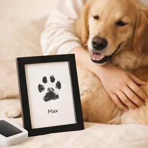 Pet Paw Print Ink Pad Kit for Dogs & Cats, Clean Touch Paw Print Stamp Kit for Pet Keepsakes, No Mess Hand and Paw Impression Pad for Puppies, Cats & Small Pets, DIY Paw Print Memory Kit for Pet Owners