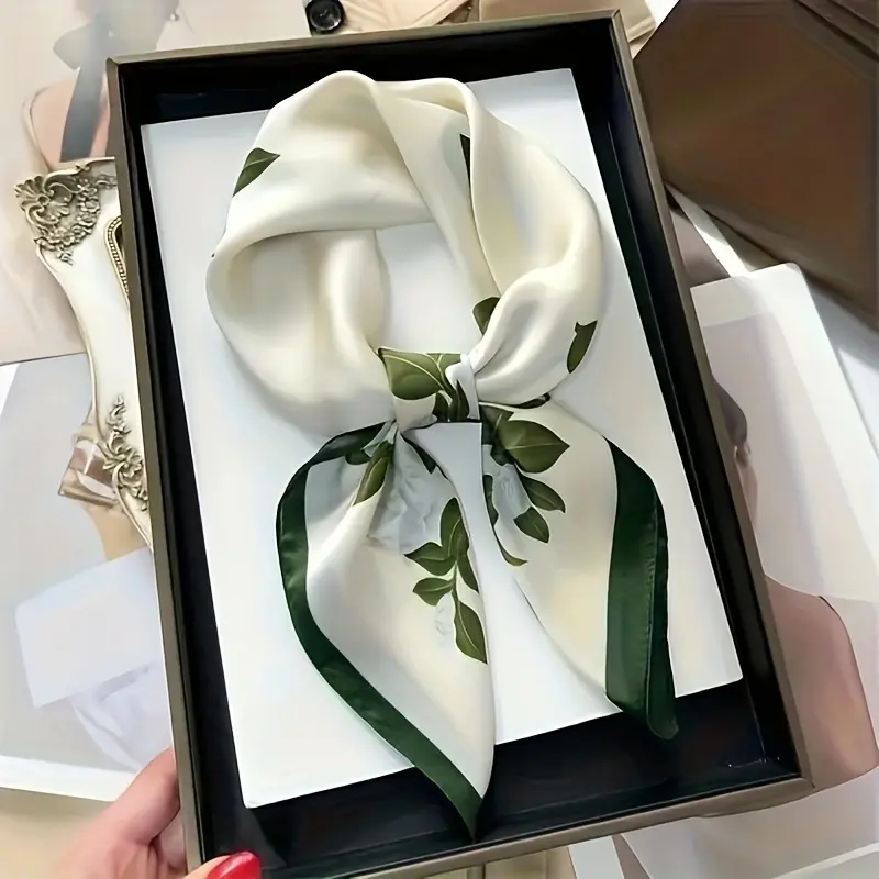 Women’s silk scarf, square silk scarf, elegant scarf, women’s square scarf, clothing accessory, suitable for weddings, parties, everyday wear, wedding/Valentine’s Day/birthday gifts