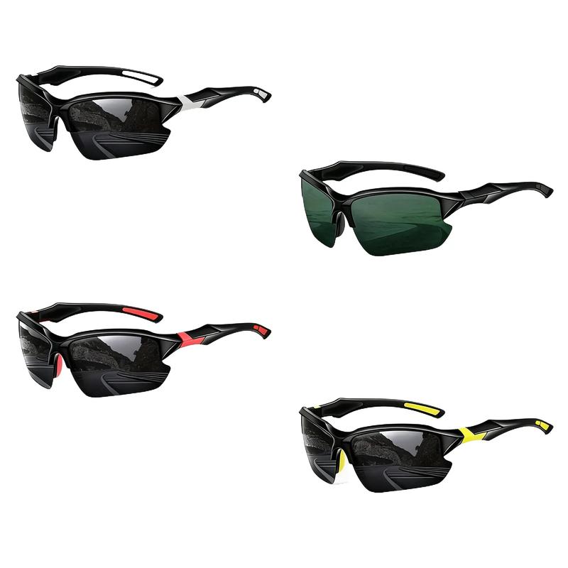 4 Pack Polarized Sports Sunglasses Unisex Lightweight Windproof Durable Outdoor Eyewear for Baseball, Running, Fishing, Golf, Driving & Cycling