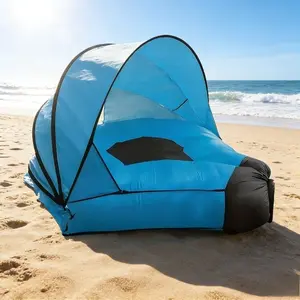 Inflatable covered sofa, multifunctional outdoor tent, sunshade sofa, lounge chair, beach shade, suitable for outdoor camping, easy to carry