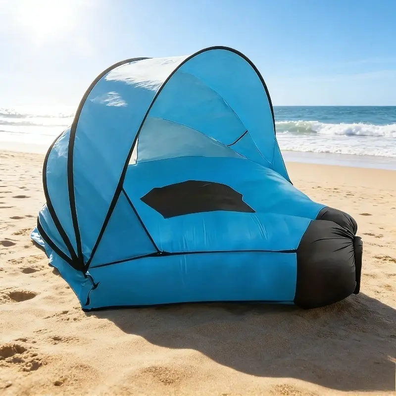Inflatable covered sofa, multifunctional outdoor tent, sunshade sofa, lounge chair, beach shade, suitable for outdoor camping, easy to carry