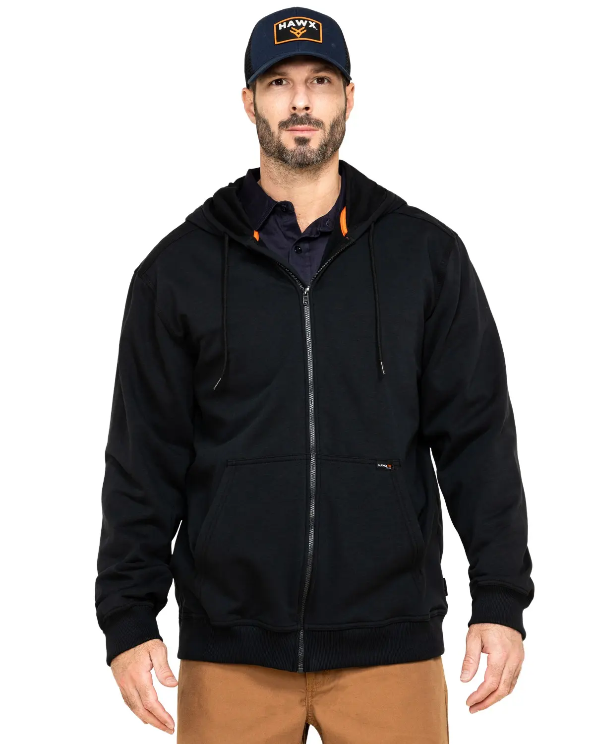 Hawx Men's Men'S Fr Zip Up Fleece Work Hoodie Tall - Tll