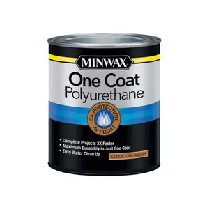 212 MAIN Minwax 356150000 1-Coat Polyurethane, Semi-Gloss Finish, 1 Qt PU Coating for Automotive & Motorcycle Paint Care
