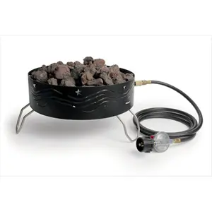 Camco 58041 Portable Propane Campfire- With 8 Ft. Hose And Regulator