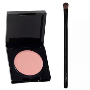 Palladio Under Eye Brightener & Shadow Brush Duo | Conceal, Brightens, Reduces Appearance of Dark Circles, With Caffeine Peptides & Vitamin E, Tired Skin Color Correcting Brightener & Primer, Light to Medium