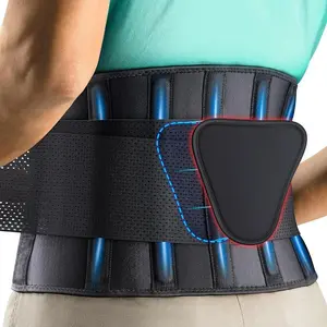 Back Brace Support Belt-Lumbar Support Back Brace for Back Pain, Sciatica, Scoliosis, Herniated Disc Adjustable Support Straps-Lower Back Brace with Removable Lumbar Pad for Men & Women Healthcare Tool Waist Trainer Corset Waist Girdle Black
