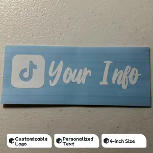 4”L tiktok logo Decal to add your user name just inbox me with the info.