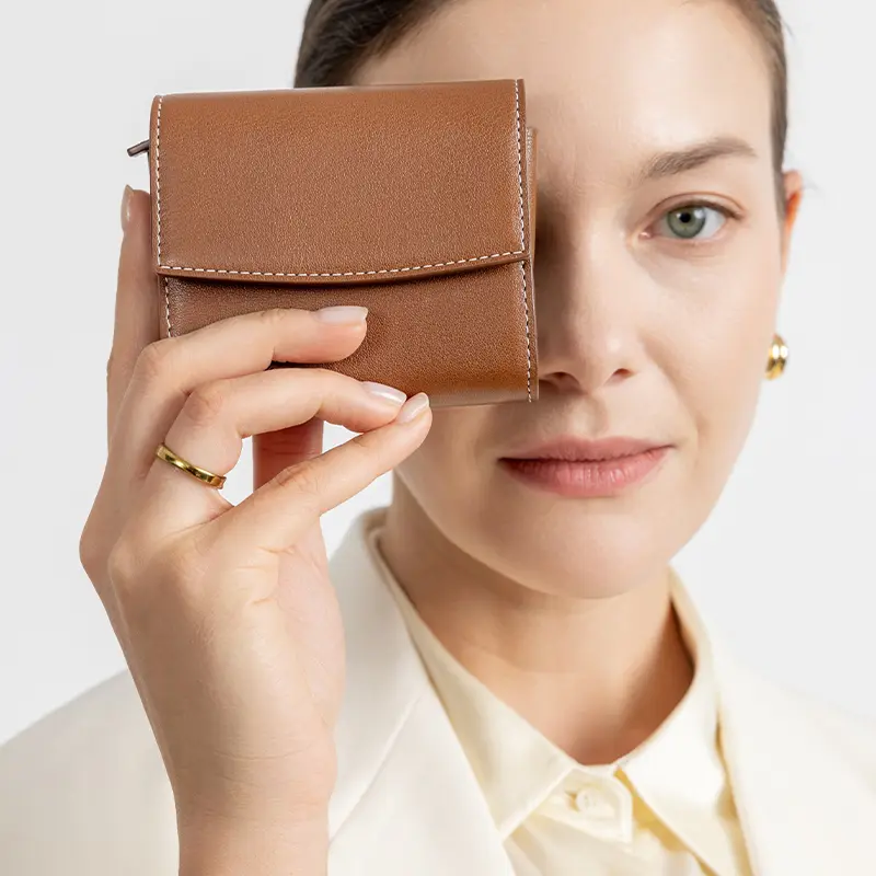 Women's bag - Mianmian wallet - Top-grade cowhide and deer skin luggage - Multi-compartment storage card wallet - Card bag