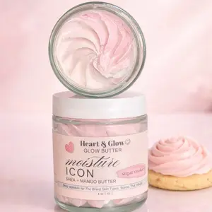 Sugar Cookie Glow Butter - Nourishing Whipped Body Butter Ultra Softening Lightweight 4 oz 113g