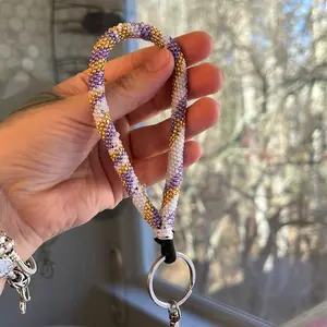 Beaded Wristlet Keychain - Indigenous Beadwork