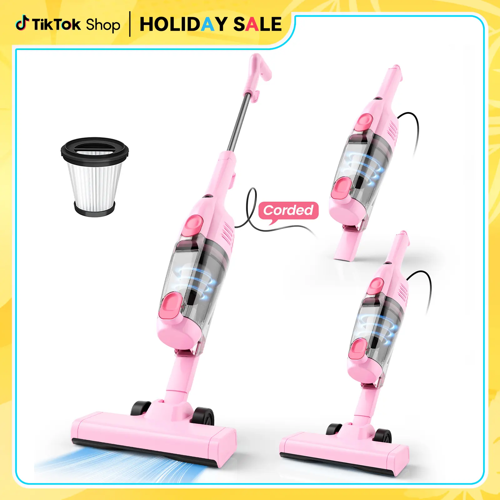 INSE R6X Corded Stick Vacuum, 18KPa Suction with 600W Motor, Ultra-Lightweight Bagless Upright Vacuum with Handheld for Home Hard Floor Hardwood Floor Pet Hair Car Cleaning home cleaning tools home appliances pet lovers home essentials 4000RPM #Techvibes