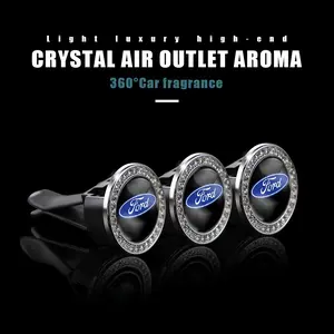 Car Emblem Freshener Solid Perfume Air Conditioner Vent Clip For Ford Mustang Focus Ranger Explorer Fiesta Expedition Mondeo Escape Fusion Kuga Figo EDGE KA S-MAX Galaxy Bronco Ecosport Maverick Escape PUMA Tourneo F150 F350 F250 C-MAX Vertrek B-MAX Escor
