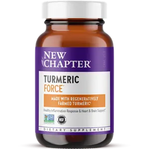 New Chapter Turmeric Supplement for Heart, Brain & Healthy Inflammation Support, Supercritical Turmeric Curcumin Means No Black Pepper Needed - 30ct