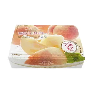 KIITAKARA Japanese White Peach Jelly Gift Box - 6 pcs (109g Each) | Low Calorie, Fat-Free, Refreshing Fruit Flavor, Premium Wakayama Peach Dessert