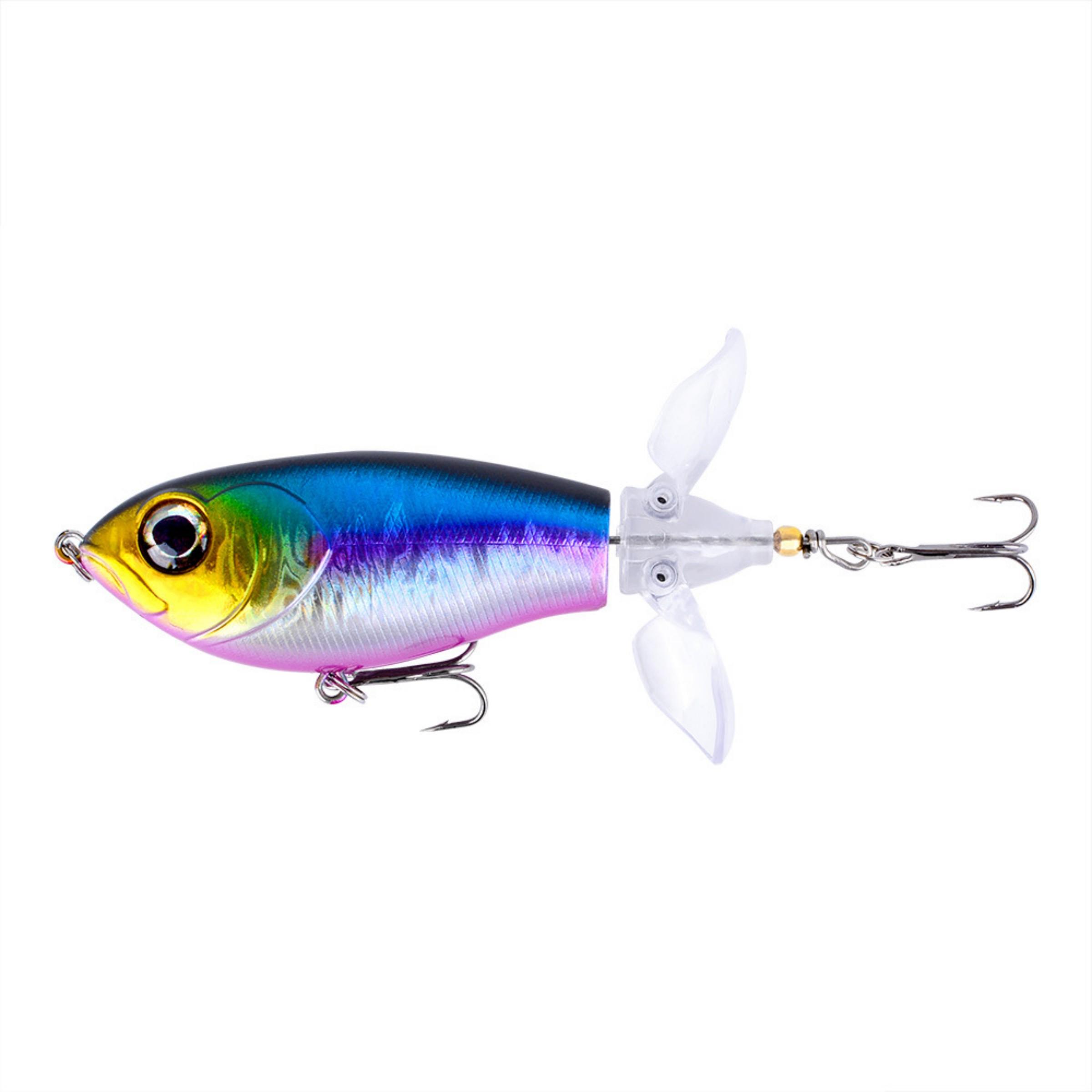 Top Water Fishing Lures with Hooks Double-Blade Design for Bass Catfish Pike Floating Lures Surface Wobble PoPobait Bass Baits Fishing Gifts for Men